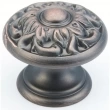 Schaub<br />870-MiBZ - Solid Brass, Corinthian, Round Knob, 1-3/8" diameter, Michelangelo Bronze finish