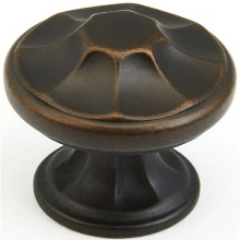Schaub - 876-ABZ - Empire, Round Knob, 1-3/8" diameter, Ancient Bronze finish