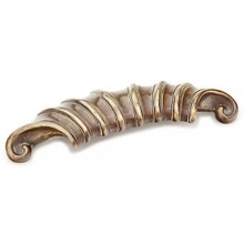 Schaub - 915-MBR - Solid Brass, Symphony, French Court, Cup Pull, 2"cc, Monticello Brass finish