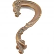 Schaub<br />935-R-MBR - Solid Brass, Symphony, French Court, Pull (Right Hand), 3-1/2"cc, Monticello Brass finish
