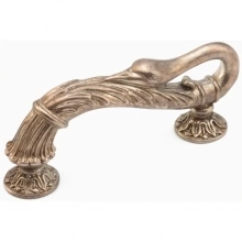 Schaub - 939-MSL - Solid Brass, Symphony, Swans, Pull, 3"cc, Monticello Silver finish