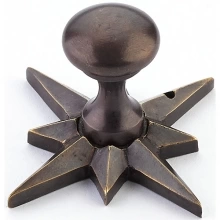Schaub - 982-DAB - Knob w/Star backplate, Dark Antique Bronze, 11/16" dia