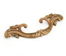 Schaub - 988-MBR - Solid Brass, Symphony, French Court, Swag, Pull, 5-3/8"cc, Monticello Brass finish