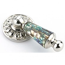 Schaub - 989-IM/PN  - Solid Brass, Symphony, Imperial Shell, Pendant Pull, Polished Nickel, 1-3/8" dia
