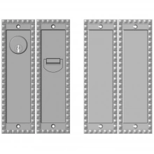 Rocky Mountain Hardware - SDL-D-EN - Corbel Rectangular Double Sliding Door Lock - Entry
