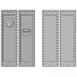 Rocky Mountain Hardware<br />SDL-D-EN - Corbel Rectangular Double Sliding Door Lock - Entry