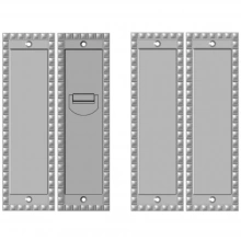 Rocky Mountain Hardware - SDL-D-PO - Corbel Rectangular Double Sliding Door Lock - Patio