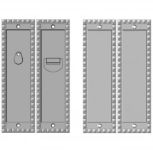 Rocky Mountain Hardware - SDL-D-PR - Corbel Rectangular Double Sliding Door Lock - Privacy