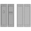 Rocky Mountain Hardware<br />SDL-D-PR - Corbel Rectangular Double Sliding Door Lock - Privacy