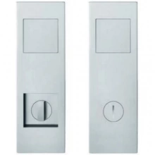 FSB Door Hardware  - SPL-SB-YP - FSB Stainless Steel SPL Sliding Door Lock, Double Dummy with Pull
