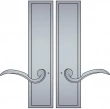 Ashley Norton<br />SE.20 - Rectangular Brass Privacy Set (Pin) - 11" x 2-1/2"