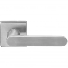 INOX Unison Hardware - SE318 TL4 - Tubular Cafe Lever with SE Rosette in AISI 304 Stainless Steel