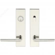 INOX Unison Hardware<br />SF107 TL4 - Tubular Stockholm Lever with SF Rectangular Plate in AISI 304 Stainless Steel