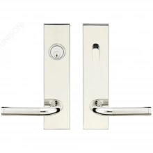 INOX Unison Hardware - SF108 TL4 - Tubular Vienna Lever with SF Rectangular Plate in AISI 304 Stainless Steel