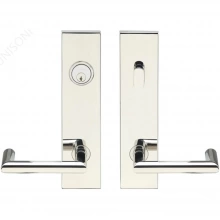 INOX Unison Hardware<br />SF109 TL4 - Tubular Stuttgart Lever with SF Rectangular Plate in AISI 304 Stainless Steel