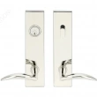 INOX Unison Hardware<br />SF210 TL4 - Tubular Air-Stream Lever with SF Rectangular Plate in AISI 304 Stainless Steel