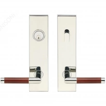 INOX Unison Hardware<br />SF213 TL4 - Tubular Cabernet Lever with SF Rectangular Plate in AISI 304 Stainless Steel