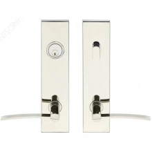 INOX Unison Hardware<br />SF217 TL4 - Tubular Horizon Lever with SF Rectangular Plate in AISI 304 Stainless Steel