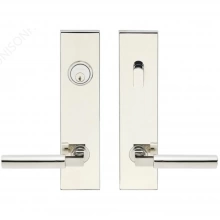 INOX Unison Hardware<br />SF221 TL4 - Tubular Aurora Lever with SF Rectangular Plate in AISI 304 Stainless Steel