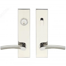 INOX Unison Hardware<br />SF223 TL4 - Tubular Phoenix Lever with SF Rectangular Plate in AISI 304 Stainless Steel