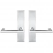 INOX Unison Hardware<br />SF244 TL4 - Tubular Twilight Lever with SF Rectangular Plate in AISI 304 Stainless Steel