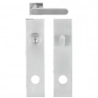 INOX Unison Hardware<br />SF318 TL4 - Tubular Cafe Lever with SF Rectangular Plate in AISI 304 Stainless Steel