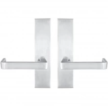 INOX Unison Hardware - SF346 TL4 - Tubular Osaka Lever with SF Rectangular Plate in AISI 304 Stainless Steel