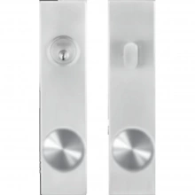 INOX Unison Hardware - SF380 TL4 - Tubular Polaris Knob with SF Rectangular Plate in AISI 304 Stainless Steel
