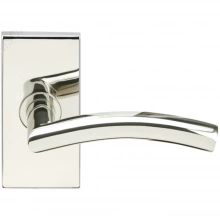 INOX Unison Hardware - SH104 TL4 - Tubular Brussels Lever with SH Rosette in AISI 304 Stainless Steel