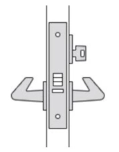 FSB Door Hardware <br />SML 7159 - J. Storeroom Mortise Lock, Latch bolt by handle inside and key outside. Outside handle always rigid. Auxiliary latch deadlocks latch bolt.