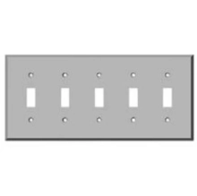 Rocky Mountain Hardware<br />SP5 - ROCKY MOUNTAIN SWITCH COVER 5 GANG