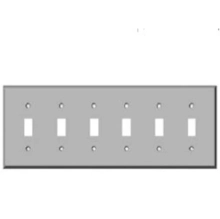 Rocky Mountain Hardware<br />SP6 - ROCKY MOUNTAIN SWITCH COVER 6 GANG