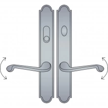Ashley Norton - SPAD4.55 - Arched American Cylinder Lever Low Multi Point Entry Trim - Configuration 3