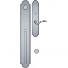 Ashley Norton - SPLGL.11 - Arched 24" x 3-1/2" Exterior Grip x Lever Mortise Dormitory Set