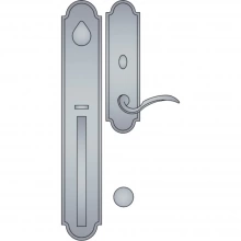 Ashley Norton - SPSGL.11 - Arched 18-1/8" x 3" Exterior Grip x Lever Mortise Dormitory Set