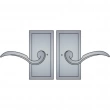 Ashley Norton<br />SQ.20 Escutcheon - 5-1/8" x 2-1/2" Rectangular Privacy Pin Set with 350 Greenwich Lever