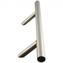 INOX Unison Hardware - PHIX34312 BTB - 20" T-Shape Door Pull with 45 Degree Support in AISI 304 Stainless Steel - Back to Back