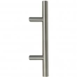 INOX Unison Hardware<br />PHIX33360 BTB - 68" T-Shape Door Pull with 90 Degree Support in AISI 304 Stainless Steel - Back to Back