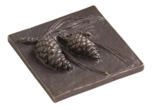 Rocky Mountain Hardware - TT216 - Rocky Mountain Pinecone Tile 4" x 4"
