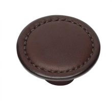Turnstyle Designs - H1190 - Savile Leather, Cabinet Knob, Button