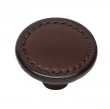 Turnstyle Designs<br />H1191 - Savile Leather, Cabinet Knob, Small Button