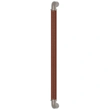 Turnstyle Designs<br />QL4569 - Pipe Recess Leather, Door Pull, Bonneville Stitch Out