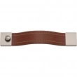 Turnstyle Designs<br />U1440 - Strap Leather, Push Button Cabinet Handle, Square Stitched