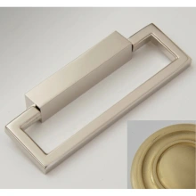 Water Street Brass  - 15356-SB - 4" Hudson Rectangular Ring Pull Satin Brass Quick Ship
